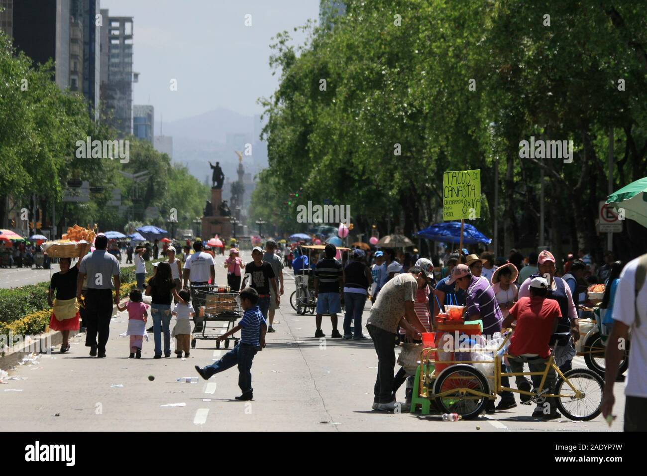 Mexico city reforma street festival image Stock Photo