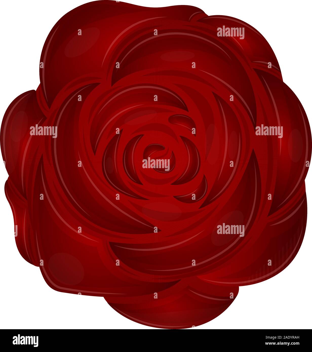 Isolated red rose image . Flower decoration - Vector illustration Stock ...