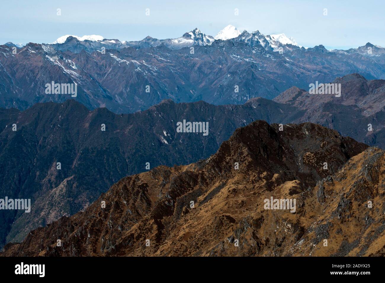 Views Towards Makalu Barun National Park Background Seen From Near Salele Kanchenjunga Taplejung District Nepal Stock Photo Alamy