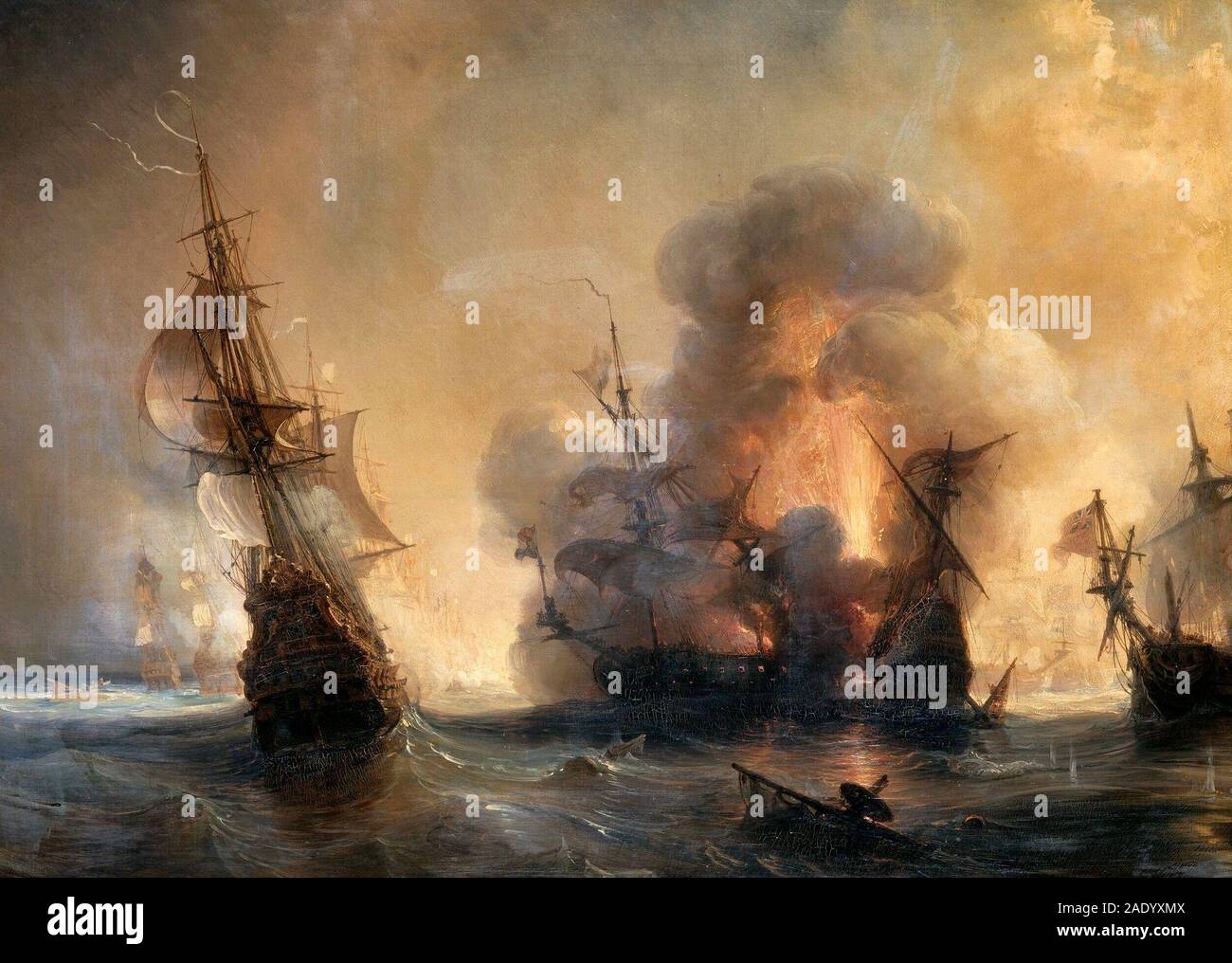Battle of Lagos, June 27, 1693 Stock Photo