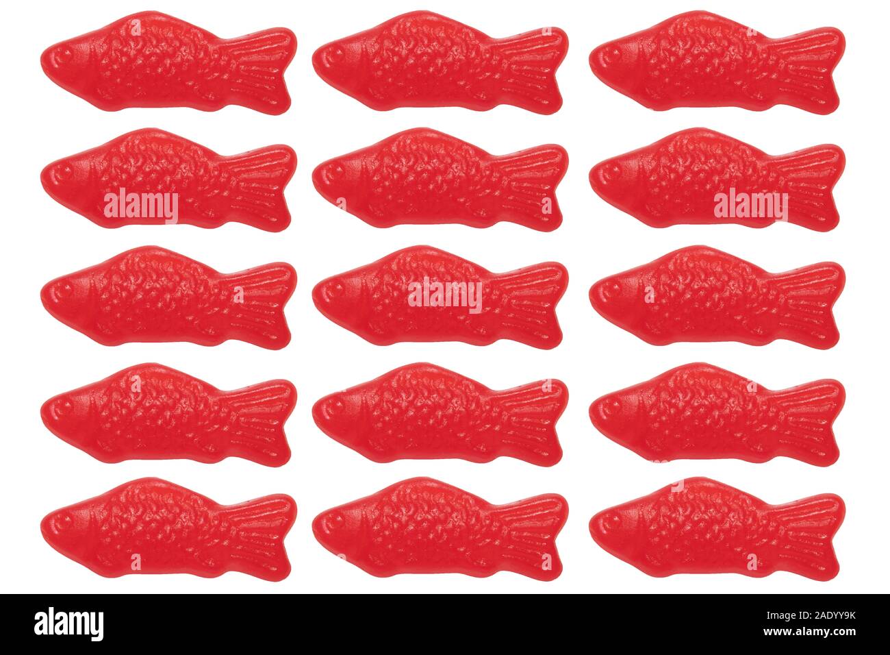 Red Swedish Fish Candy Stock Photo