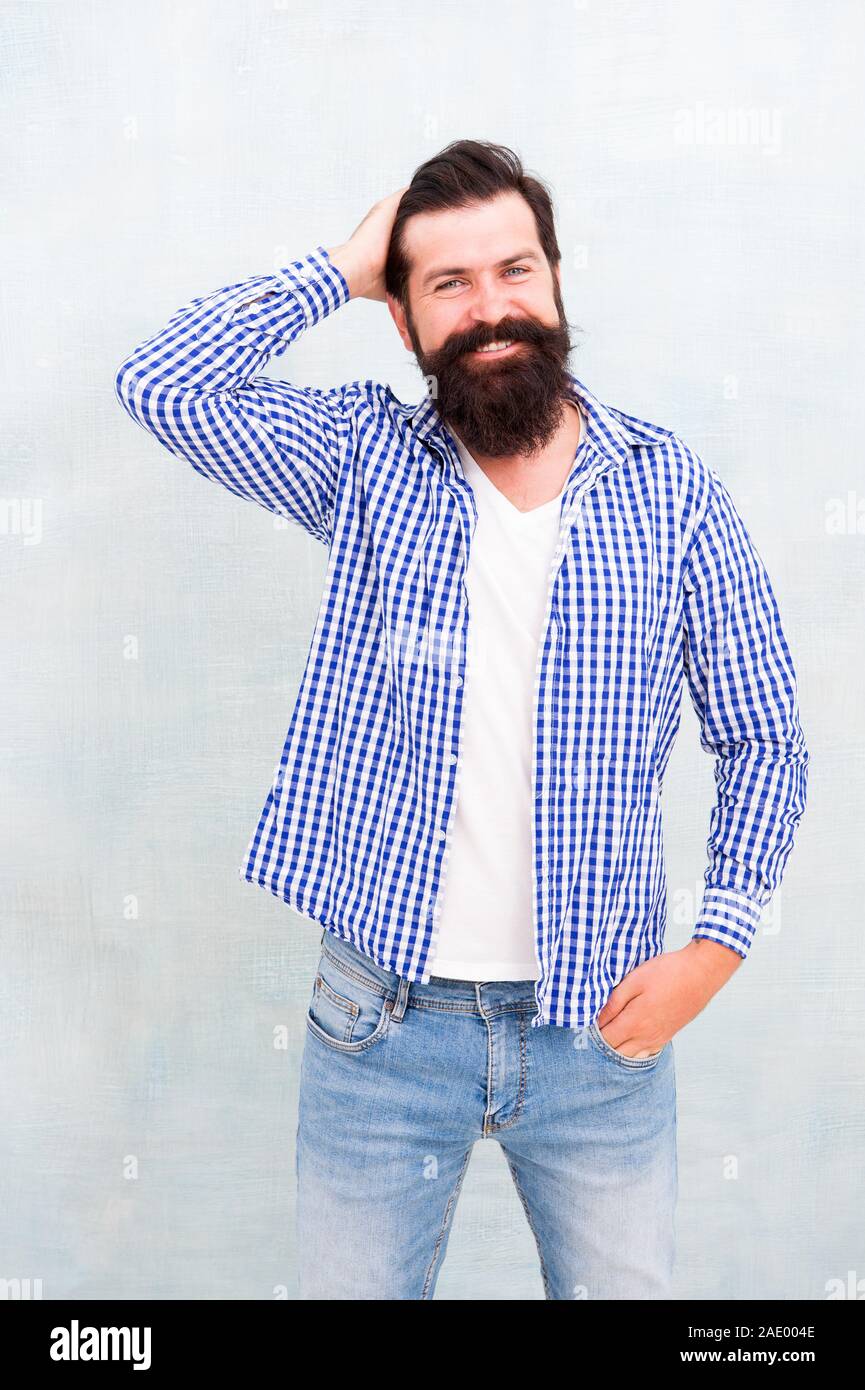 Stylish beard and mustache care. Hipster appearance. Beard fashion and