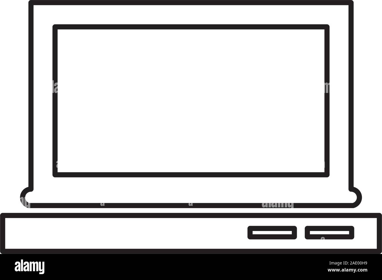 laptop computer portable isolated icon Stock Vector Image & Art - Alamy
