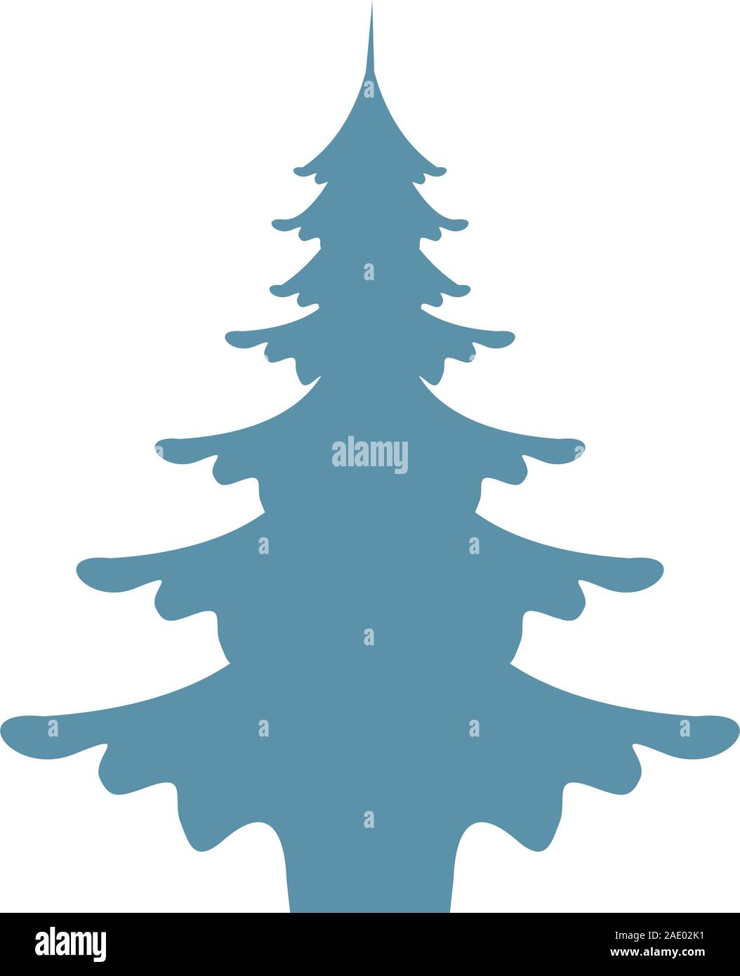 pine tree plant isolated icon Stock Vector