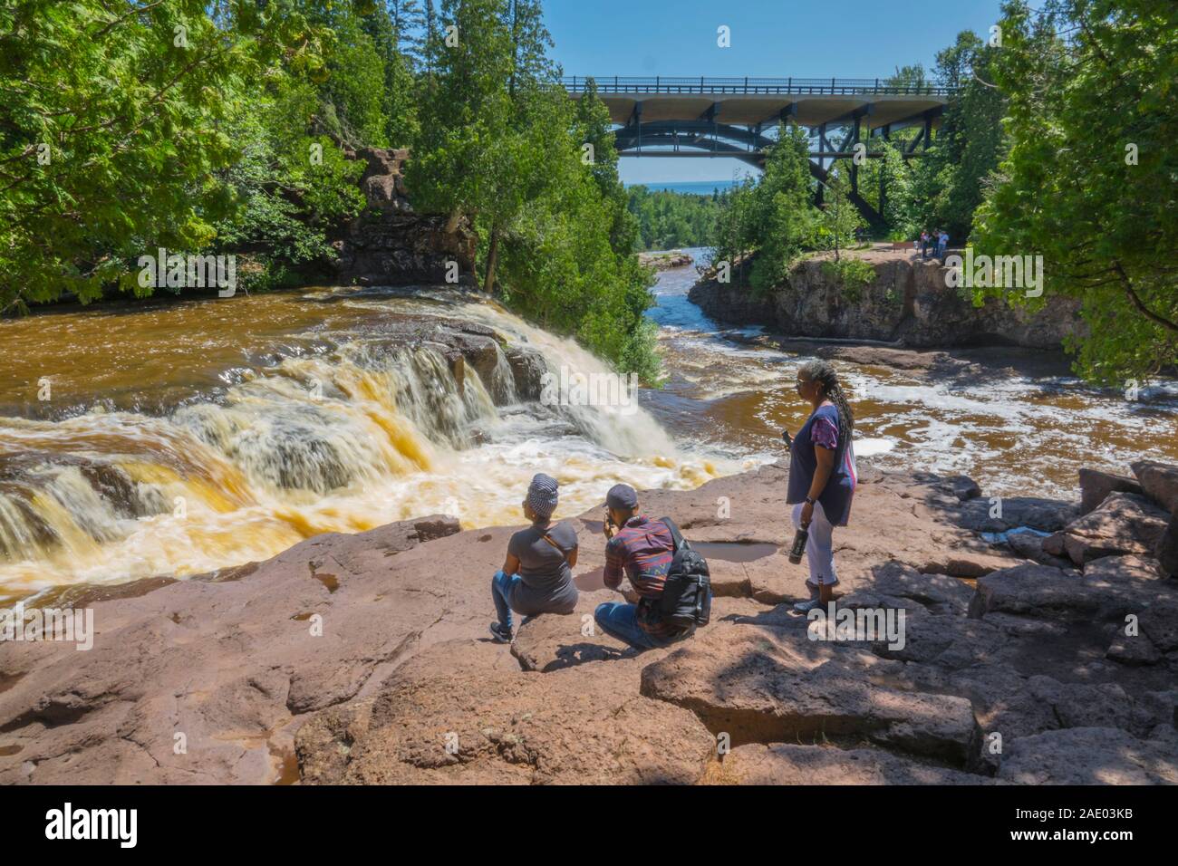 Lower Falls Split Rock State Park Minnesota Stock Photo