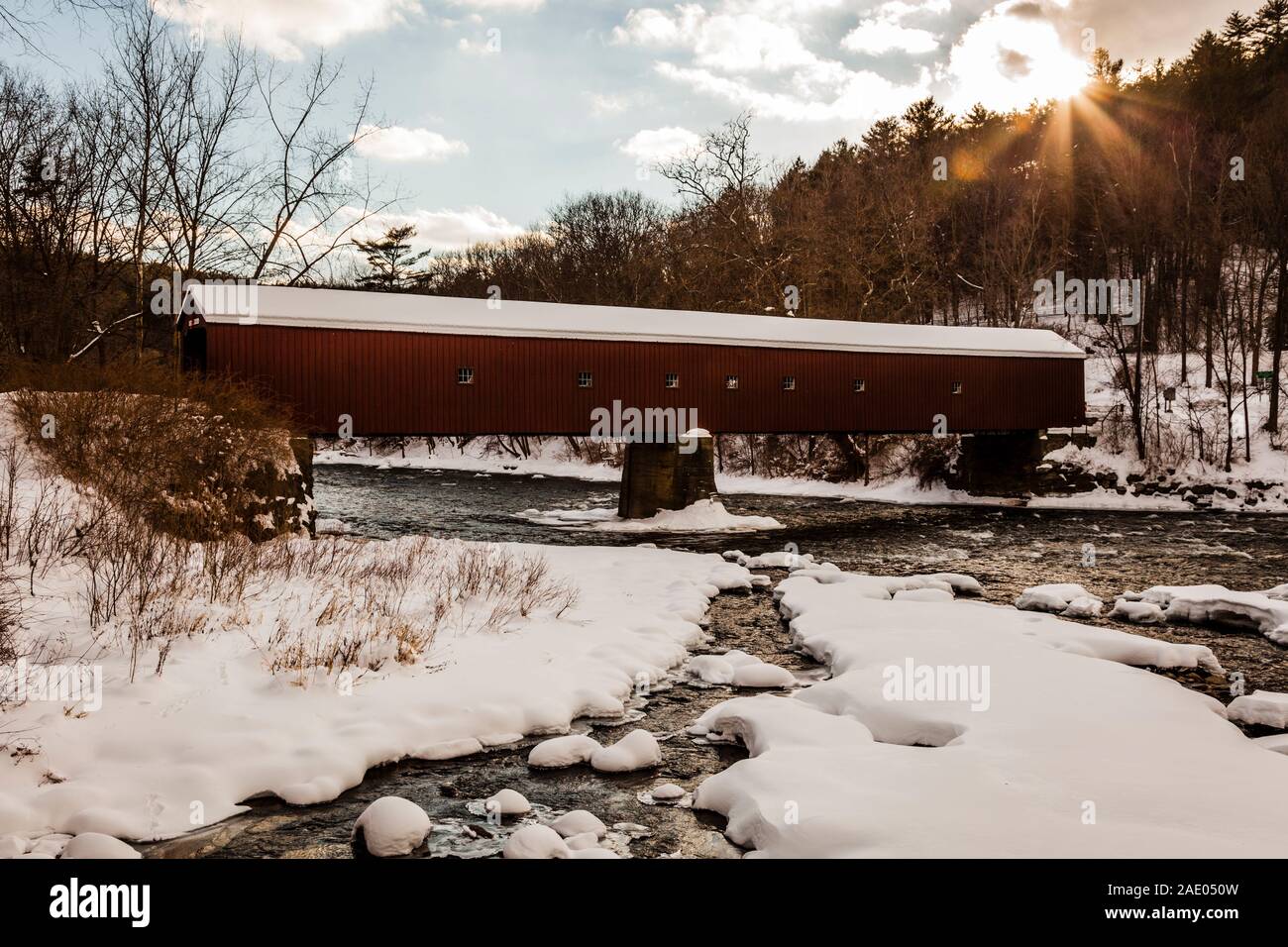 Covered Bridge West Cornwall, Connecticut, USA Stock Photo Alamy
