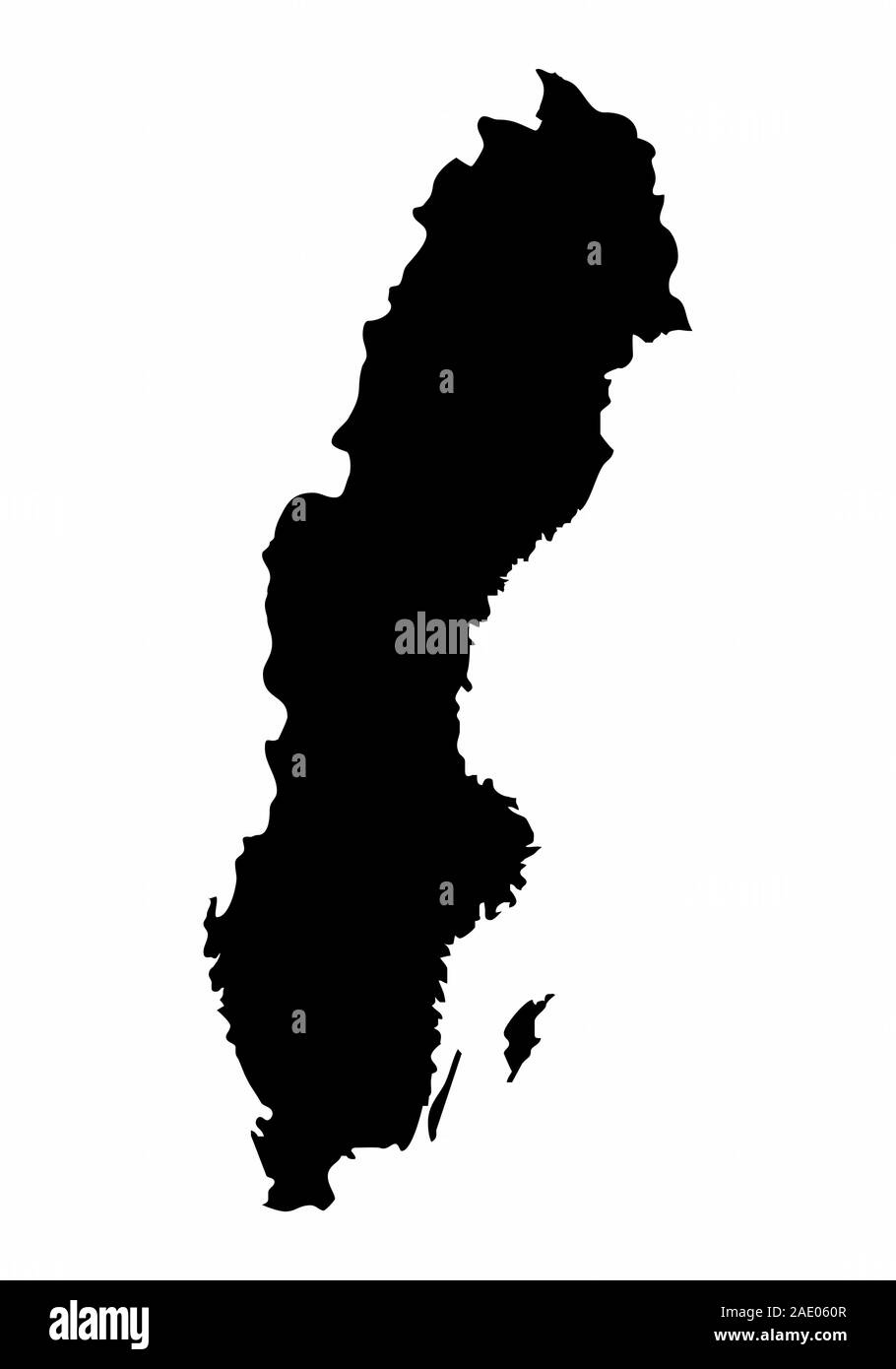 Sweden silhouette map Stock Vector