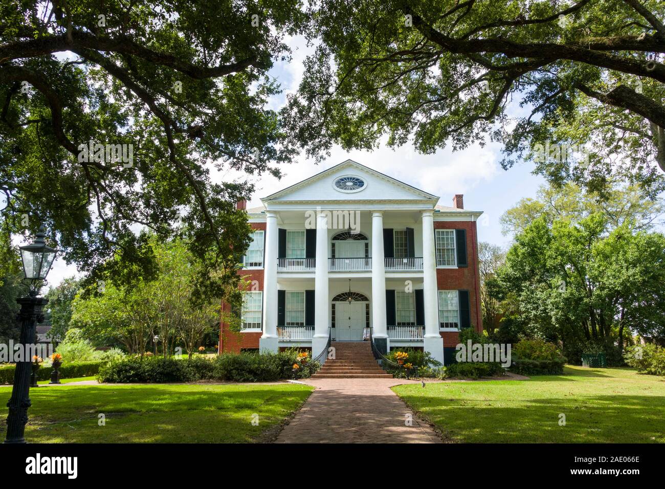 Rosalie famous inn at Natchez located at the southern end of the Natchez Trace is the oldest city on the Mississippi River and recipient of the presti Stock Photo