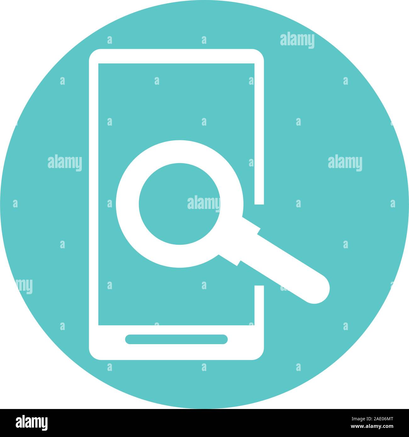 smartphone technology with magnifying glass Stock Vector Image & Art ...