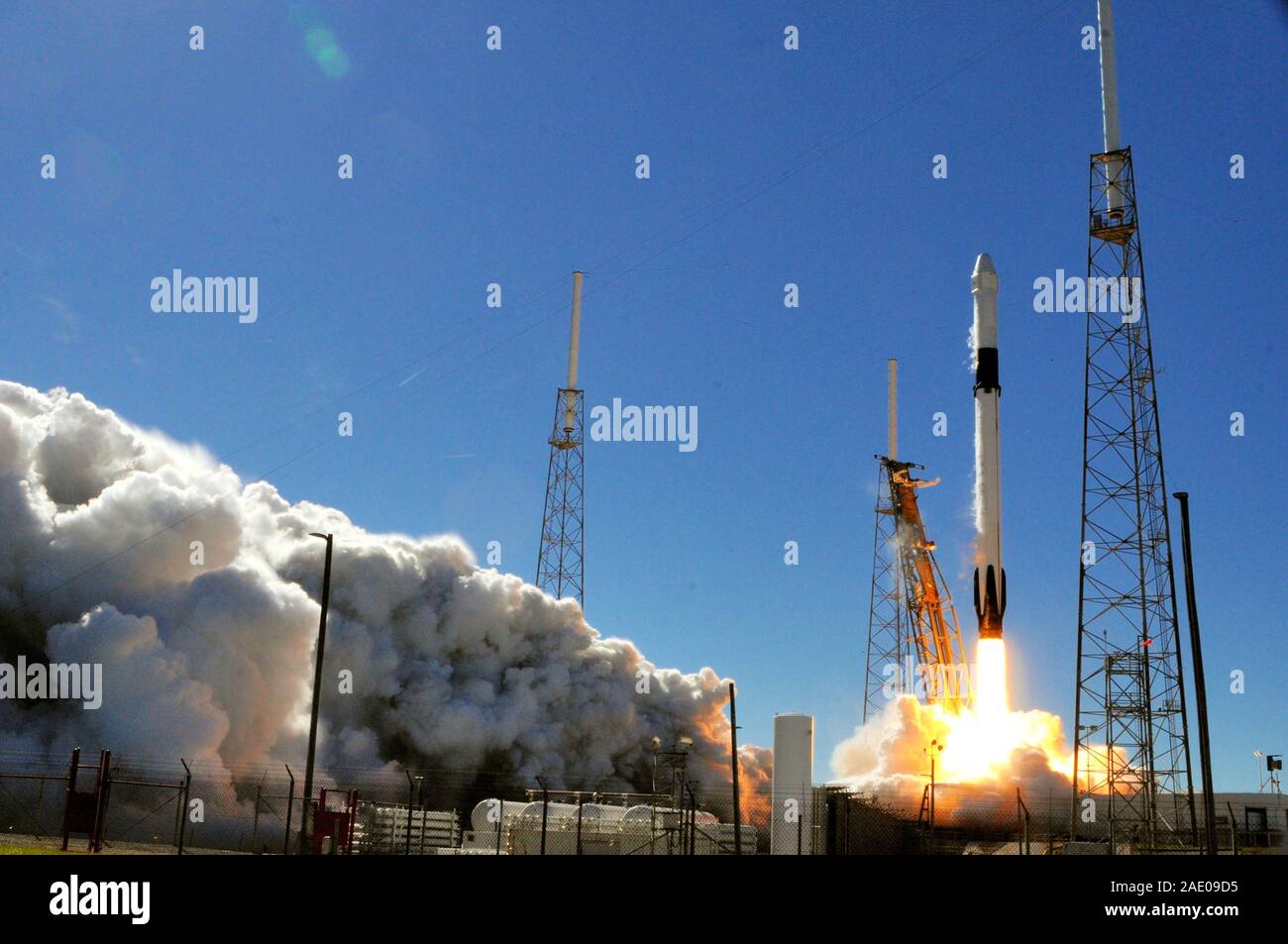 Cape Canaveral Air Force Station, Florida, USA. December 5, 2019. A SpaceX  Dragon cargo spacecraft is