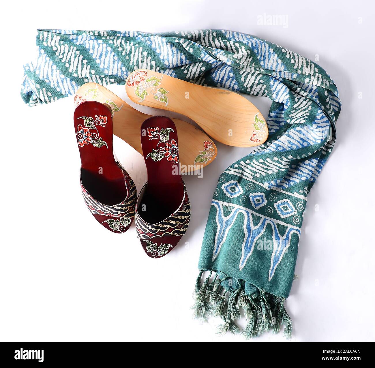 pair of shoes batik design fashion style Stock Photo Alamy