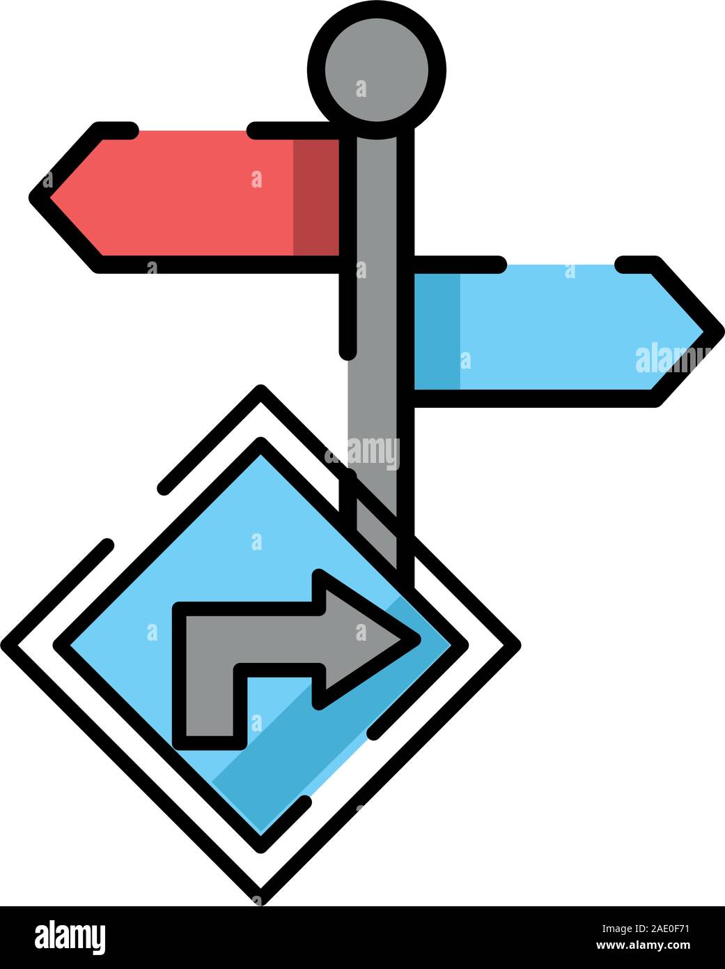 traffic arrow signal isolated icon Stock Vector Image & Art - Alamy