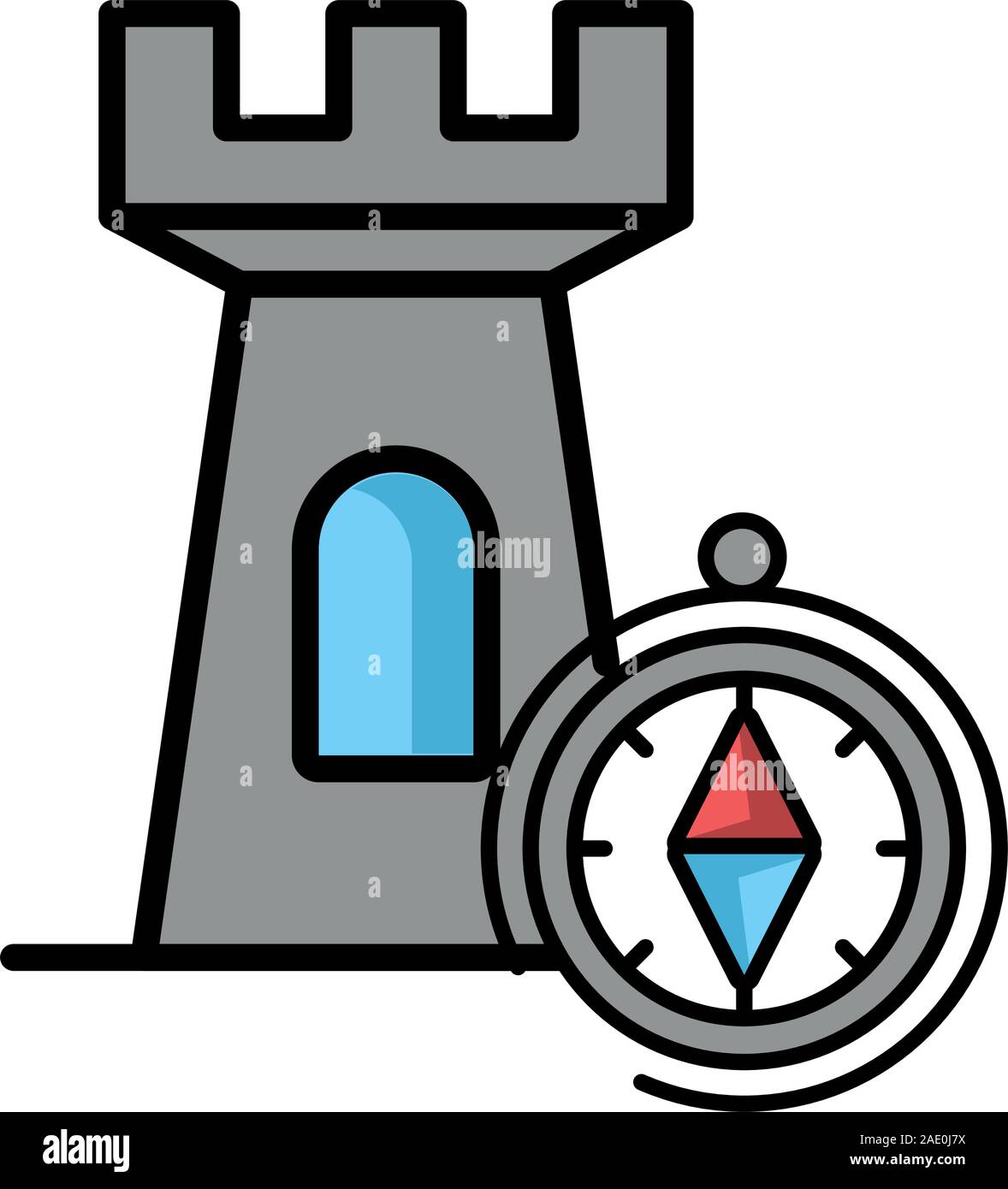 Explore the tower Stock Vector Images - Alamy