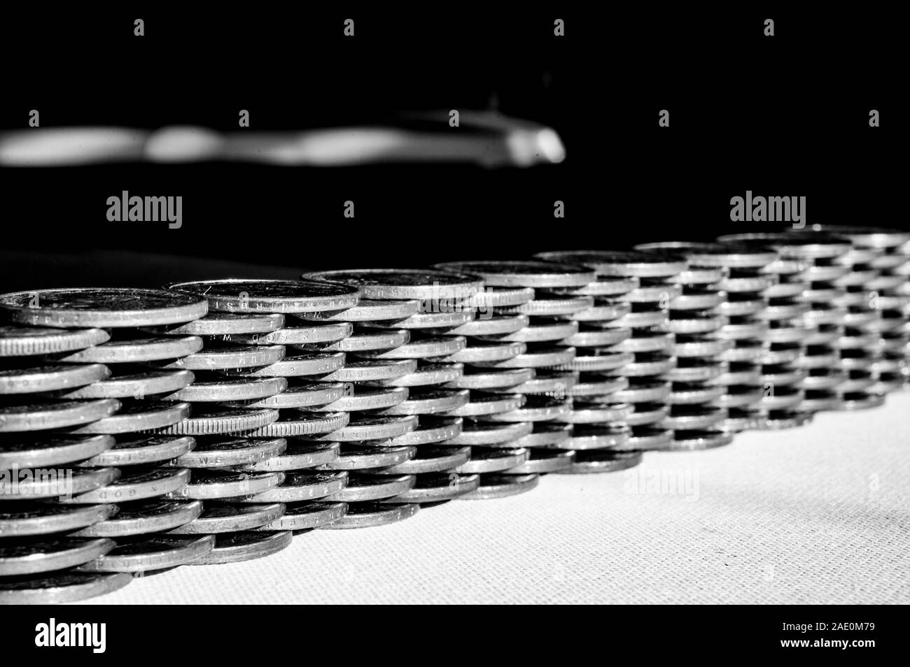 Gold coin wall Black and White Stock Photos & Images - Alamy