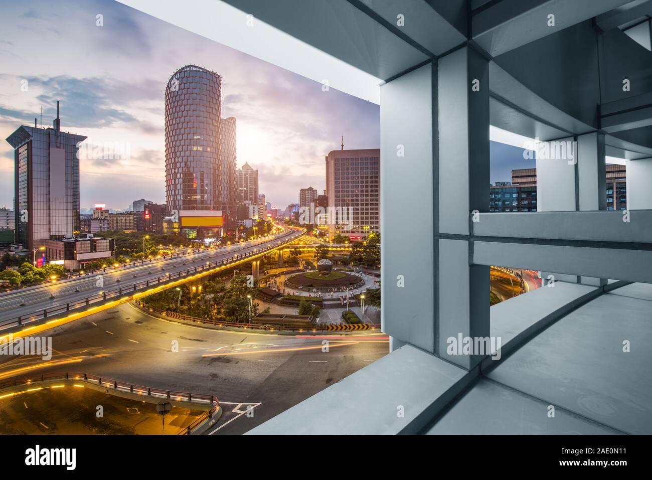A Bird S Eye View Of The City Night View Outside The Window Stock Photo Alamy A Bird S Eye View Of The City Night View Outside The Window Stock Photo Alamy