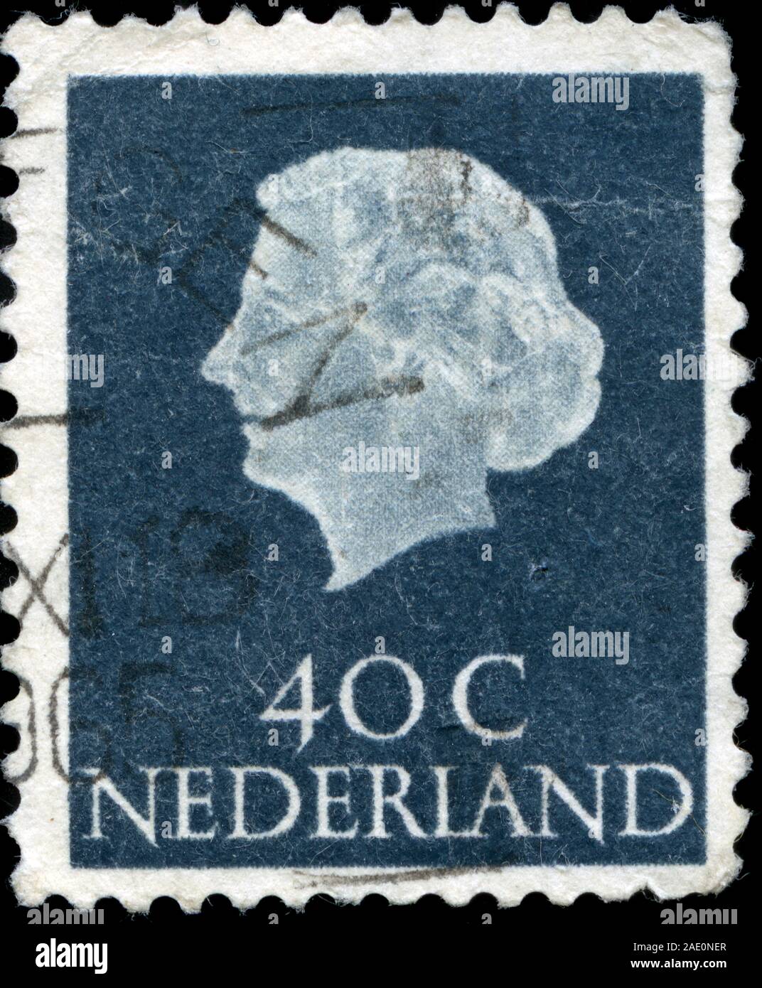 Postage stamp from the Netherlands in the  series issued in 1953 Stock Photo
