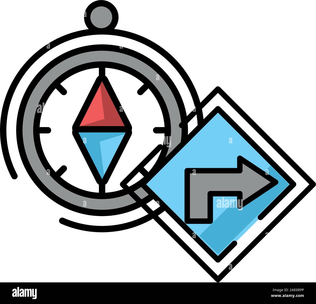 compass guide device with traffic signal Stock Vector Image & Art - Alamy