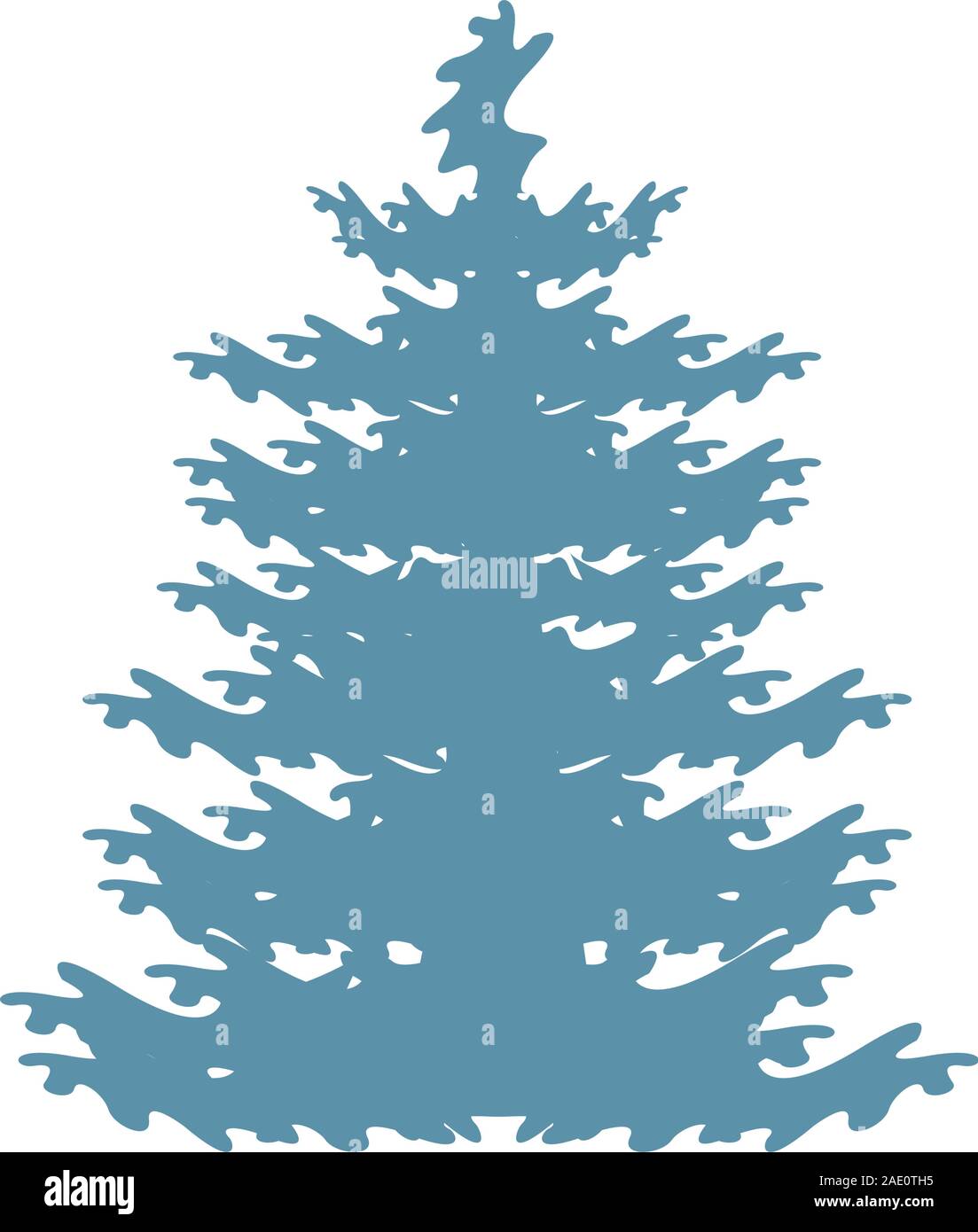 pine tree plant isolated icon Stock Vector