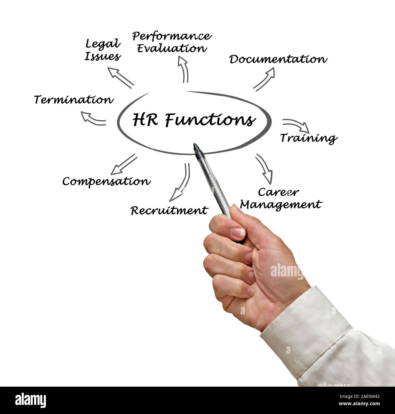 Diagram of HR Functions Stock Photo - Alamy