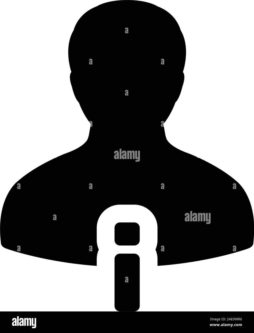 Fact icon vector male person profile avatar with information symbol for ...
