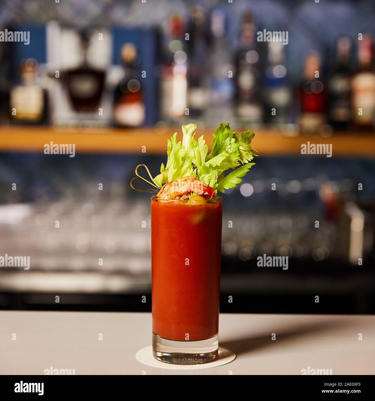 Bloody Mary in a plastic cup outside Stock Photo - Alamy