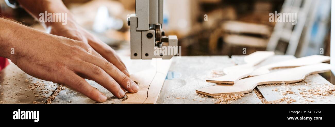 Carpenter cutting wood cnc machine hi-res stock photography and images ...