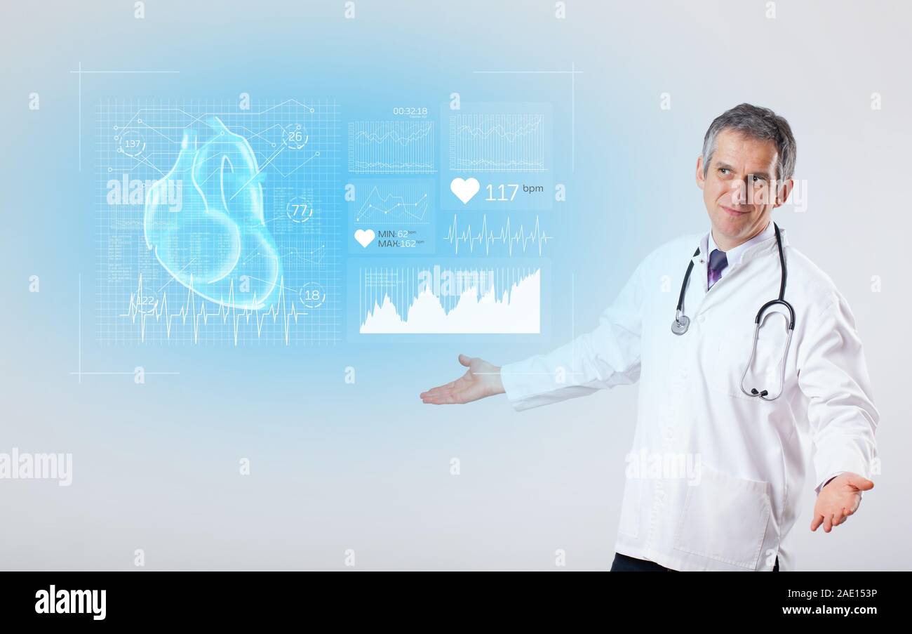 Experienced cardiologist presenting the test results Stock Photo - Alamy