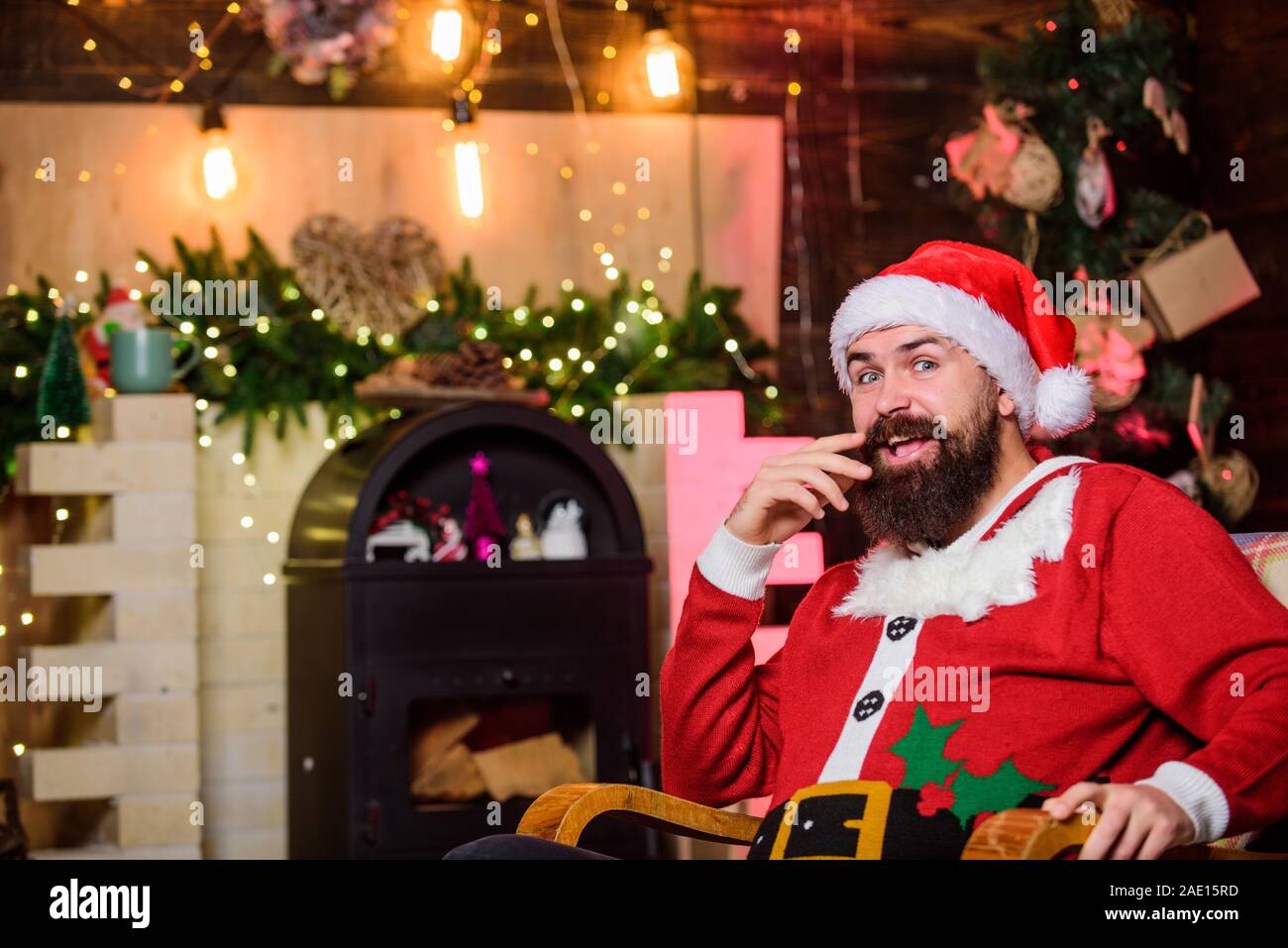 Best Time Merry Christmas Man Santa Hat New Year Gifts