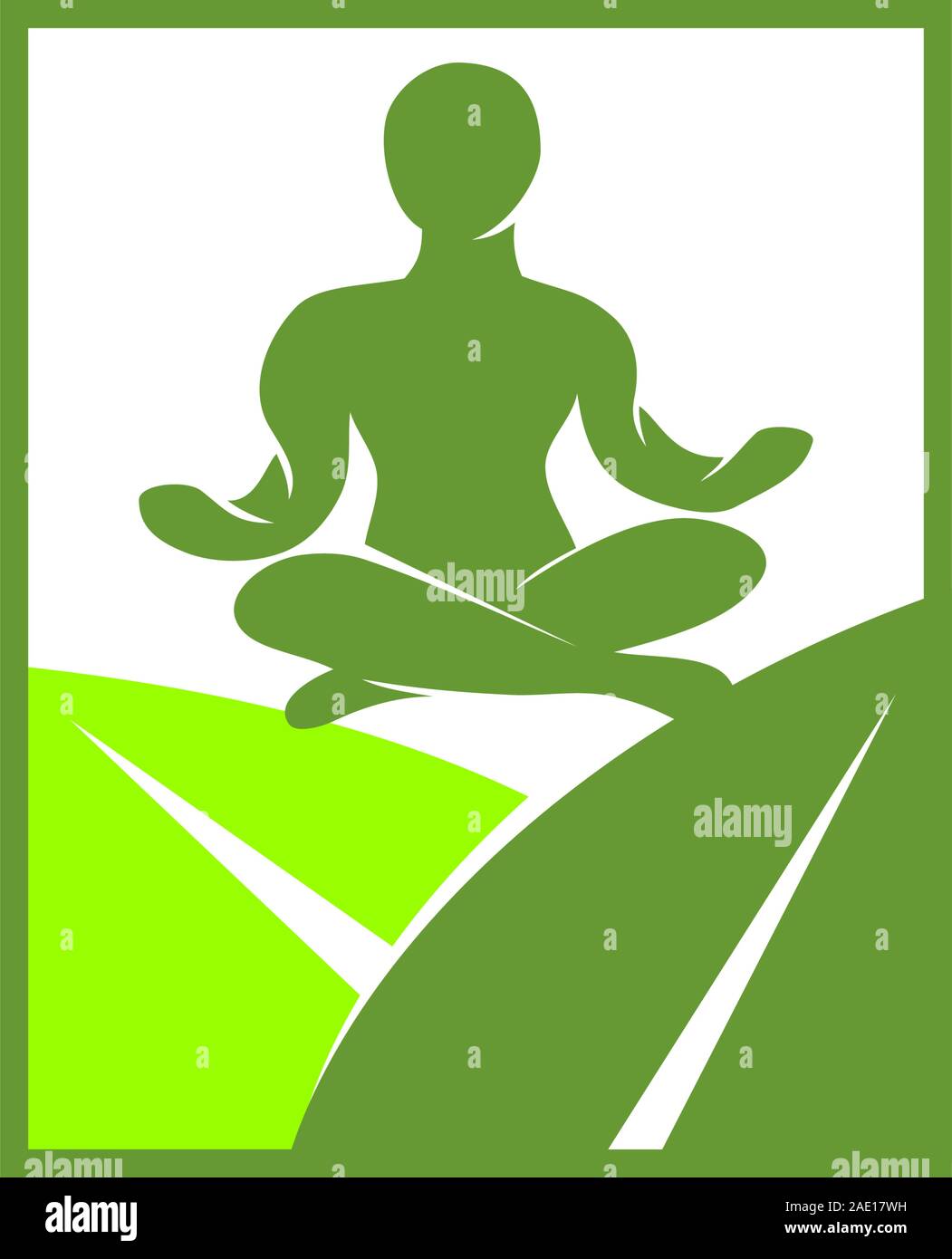 Yoga logo design emblem meditation vector illustration Isolated Stock ...