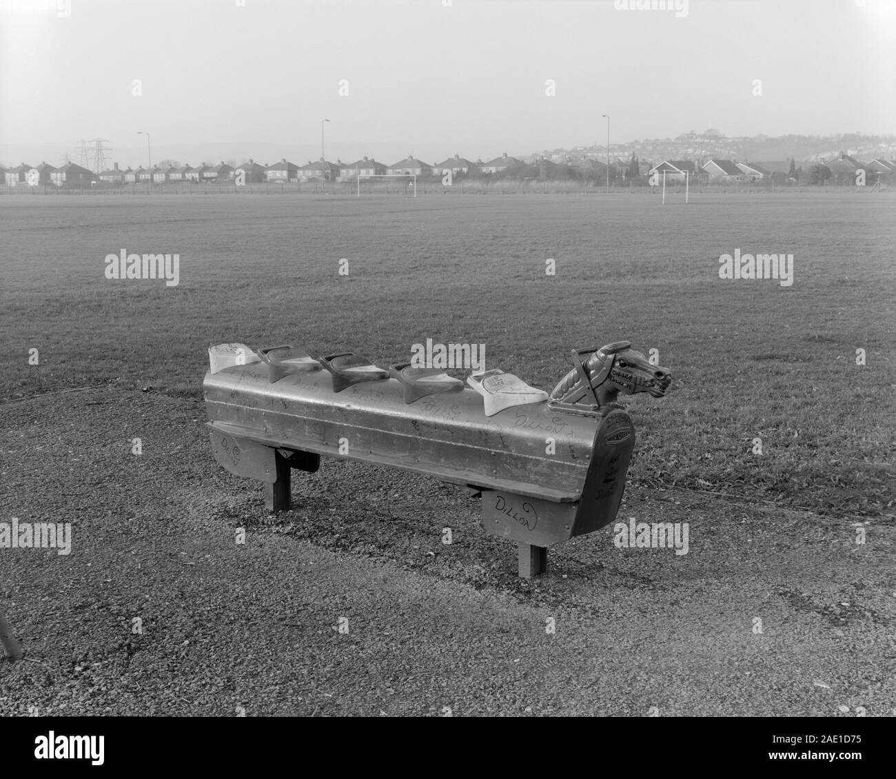 Children's playgrounds Britain 1982 Stock Photo