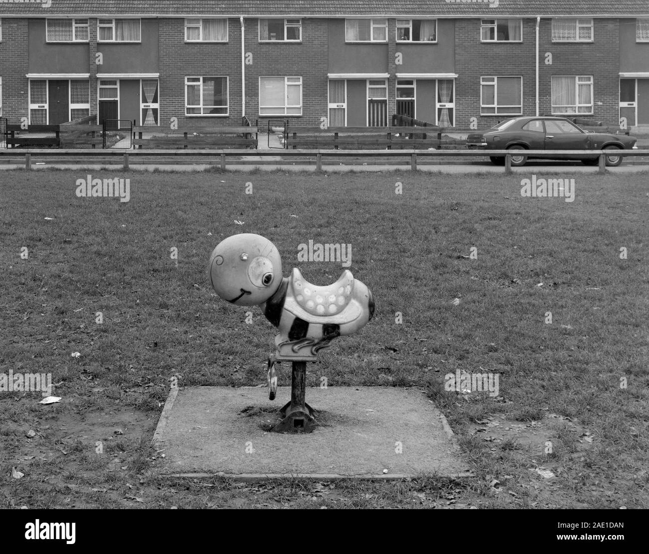 Children's playground Britain 1982 Stock Photo