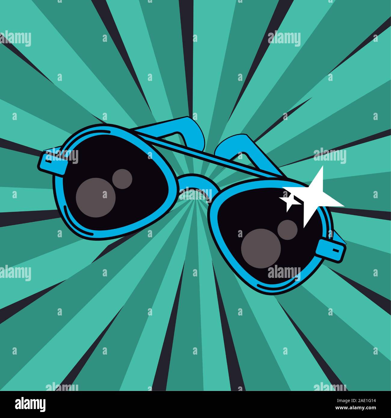poster pop art style with sunglasses accessory Stock Vector Image & Art