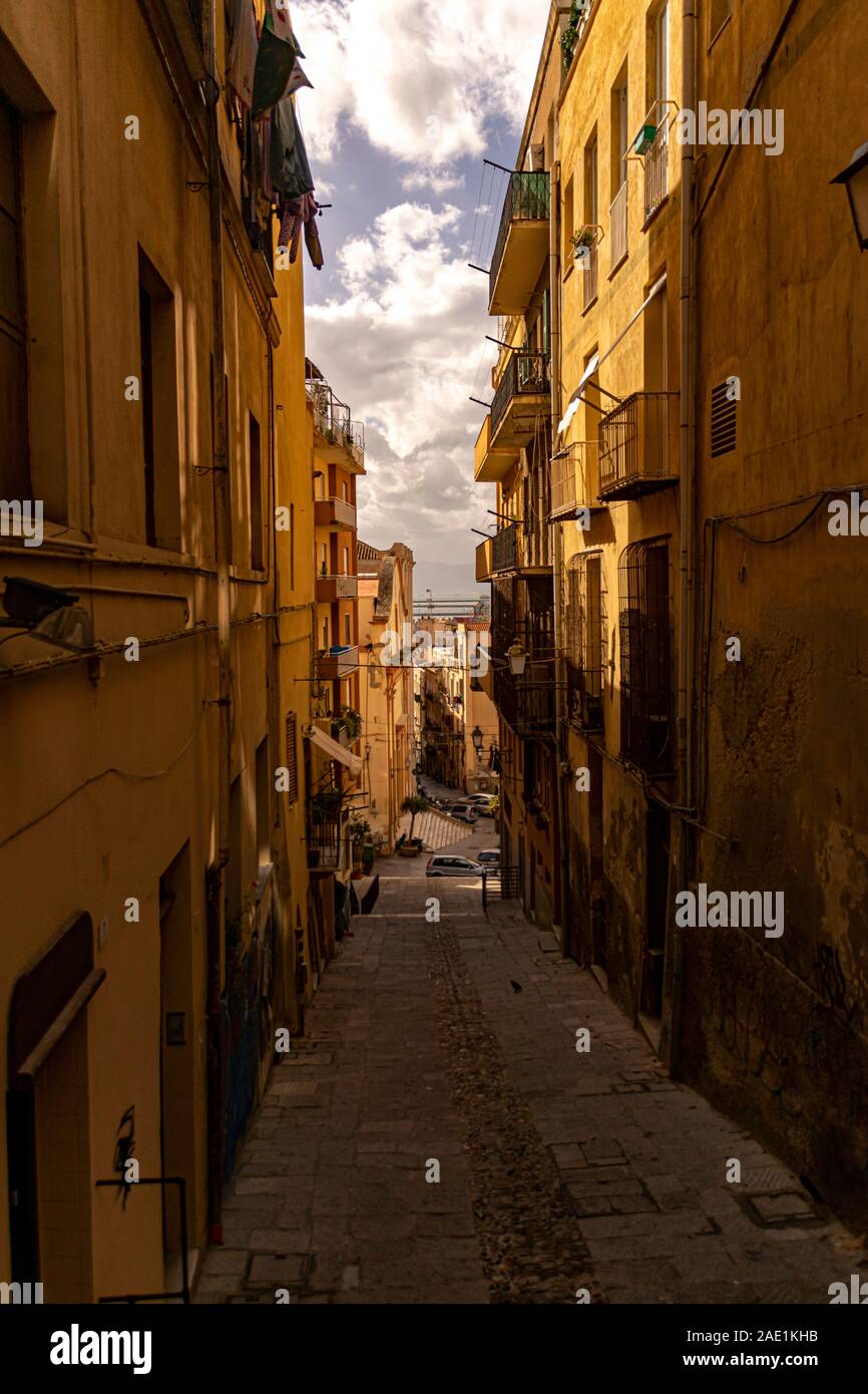 Empty narrow street in hi-res stock photography and images - Alamy