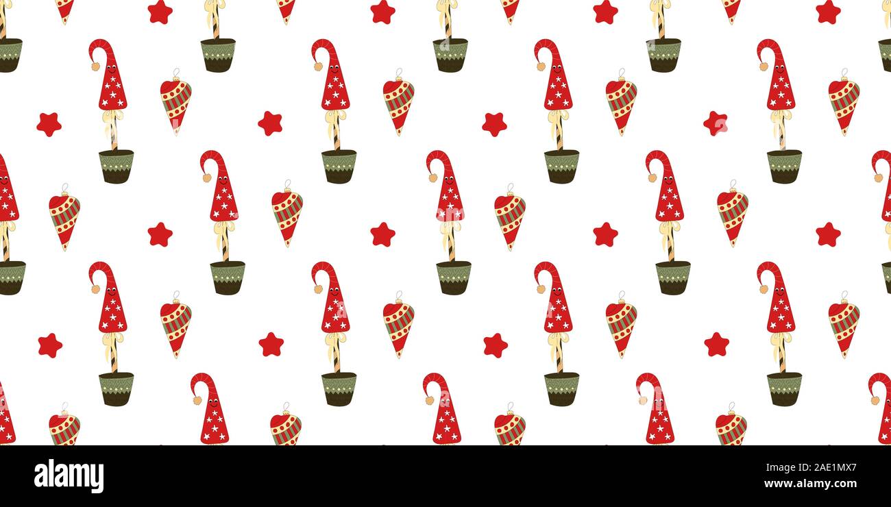 Pattern for christmas and new year. Christmas tree decorative.. Stock Vector