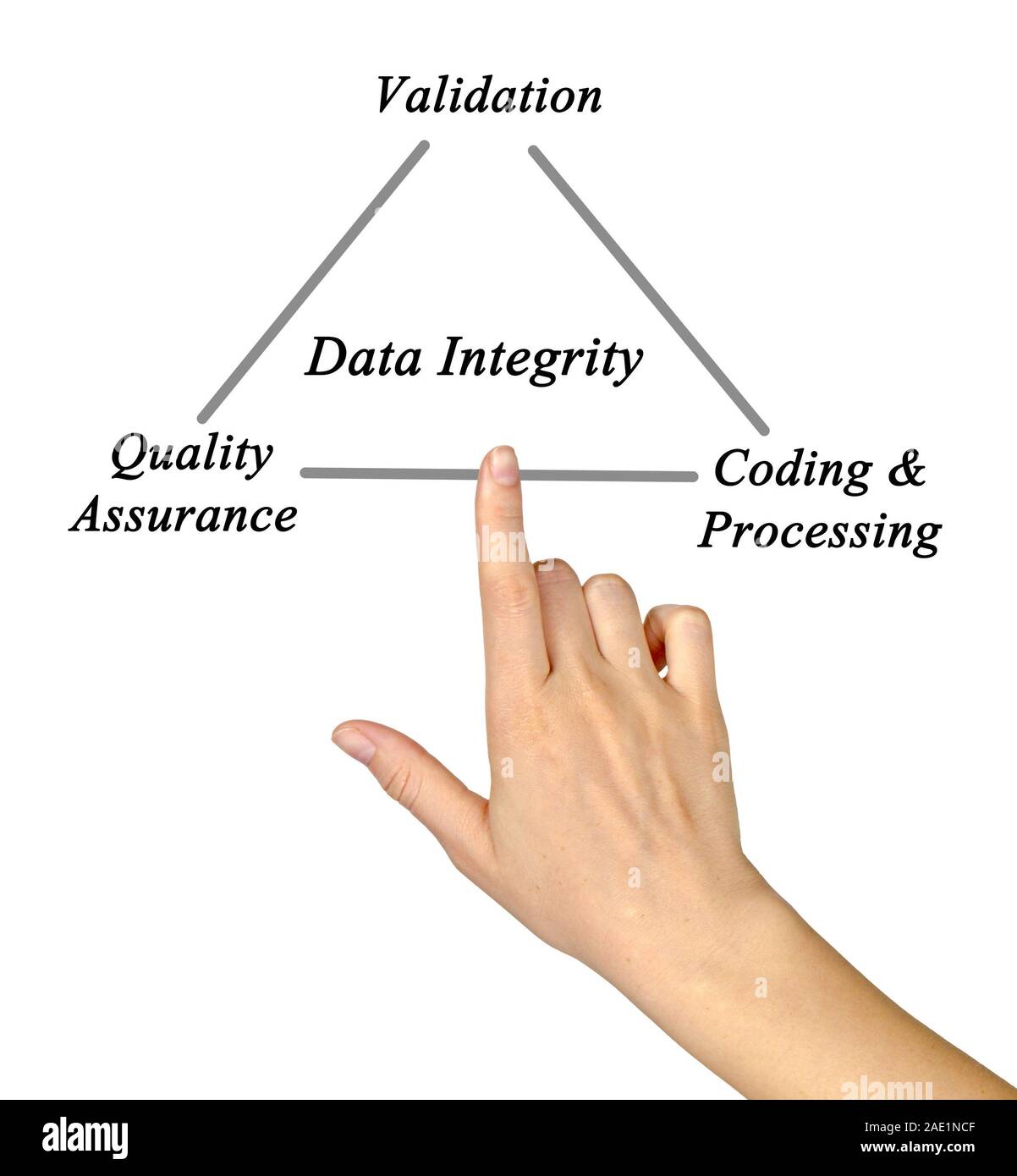 Diagram of data integrity stock photo alamy
