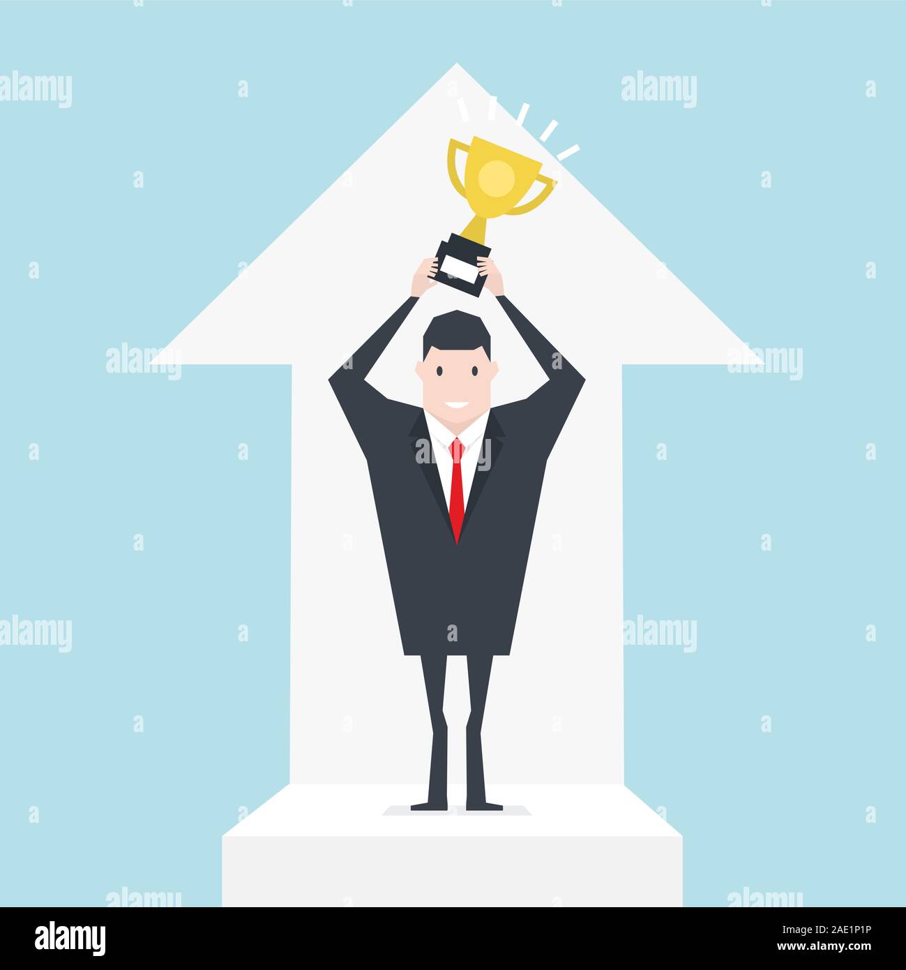 Growing Trophy Holding trophy trophies Stock Vector Images - Alamy