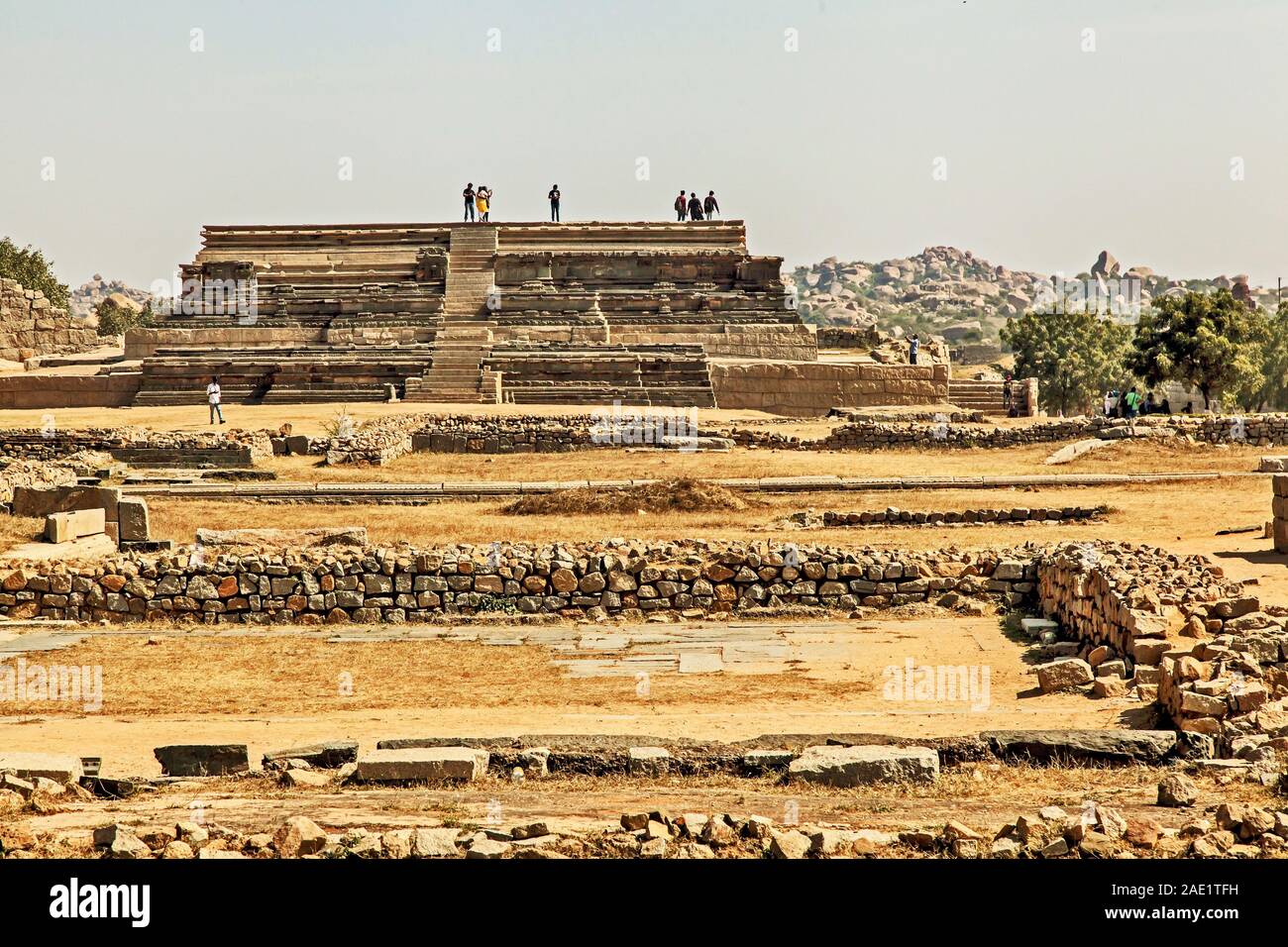 Mahanavami Dibba granite platform, Hampi, Karnataka, India, Asia Stock