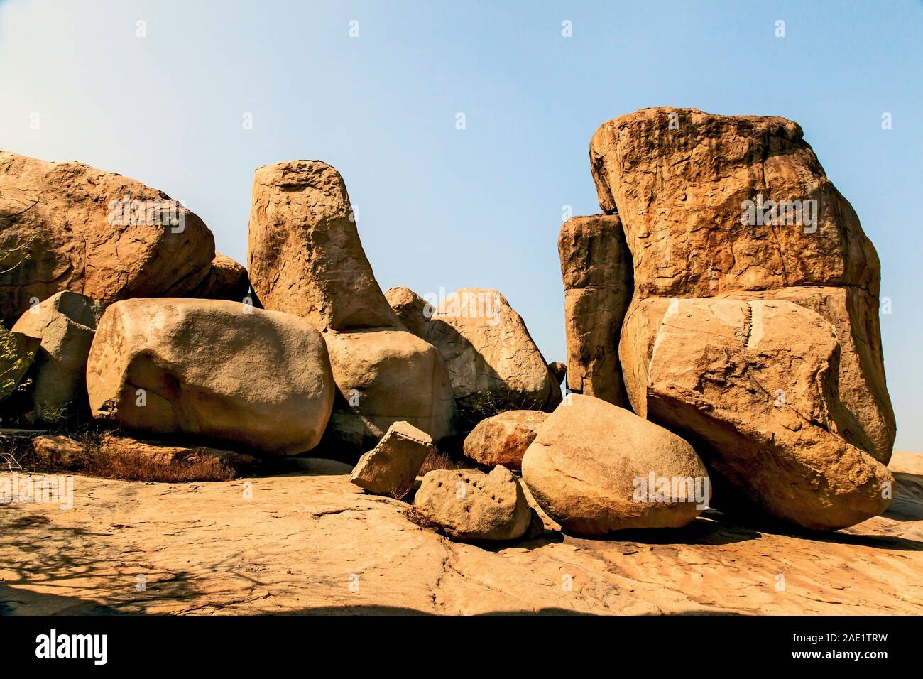 Different shapes rocks, Hampi, Karnataka, India, Asia Stock Photo