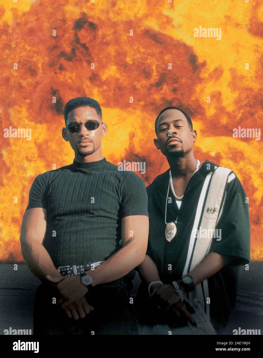 WILL SMITH and MARTIN LAWRENCE in BAD BOYS (1995), directed by MICHAEL BAY. Credit: COLUMBIA PICTURES / Album Stock Photo