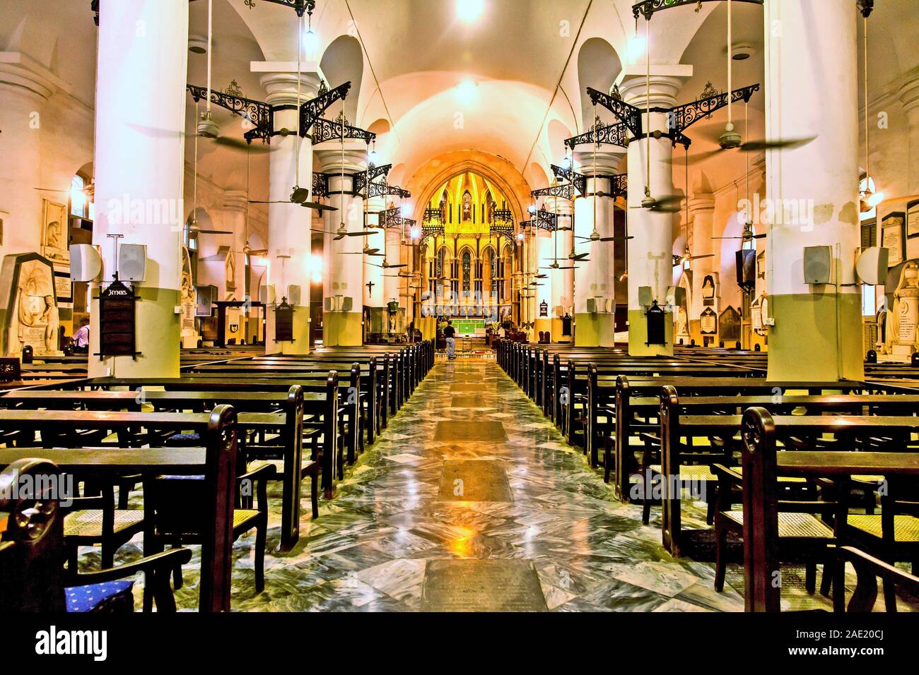 St Thomas Cathedral interior, Mumbai, Maharashtra, India, Asia Stock Photo
