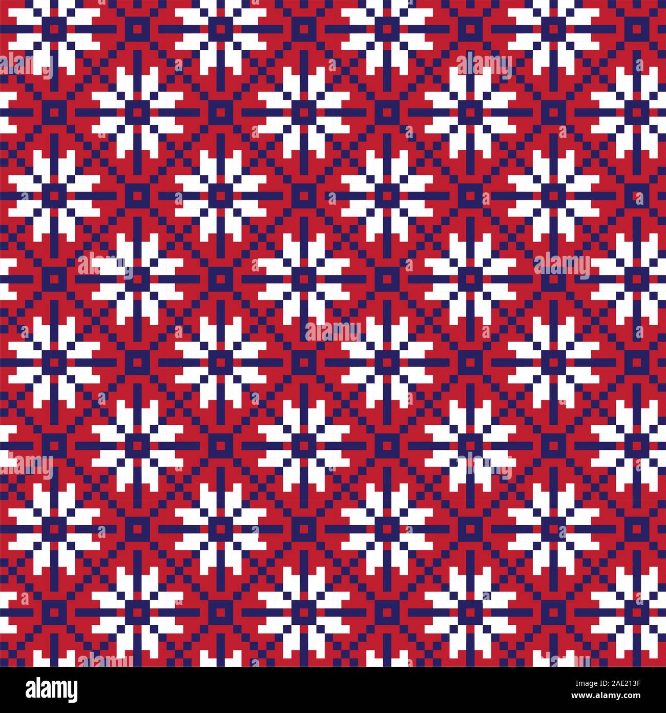 Christmas Fair isle Floral Seamless Pattern - It is a fair isle floral ...