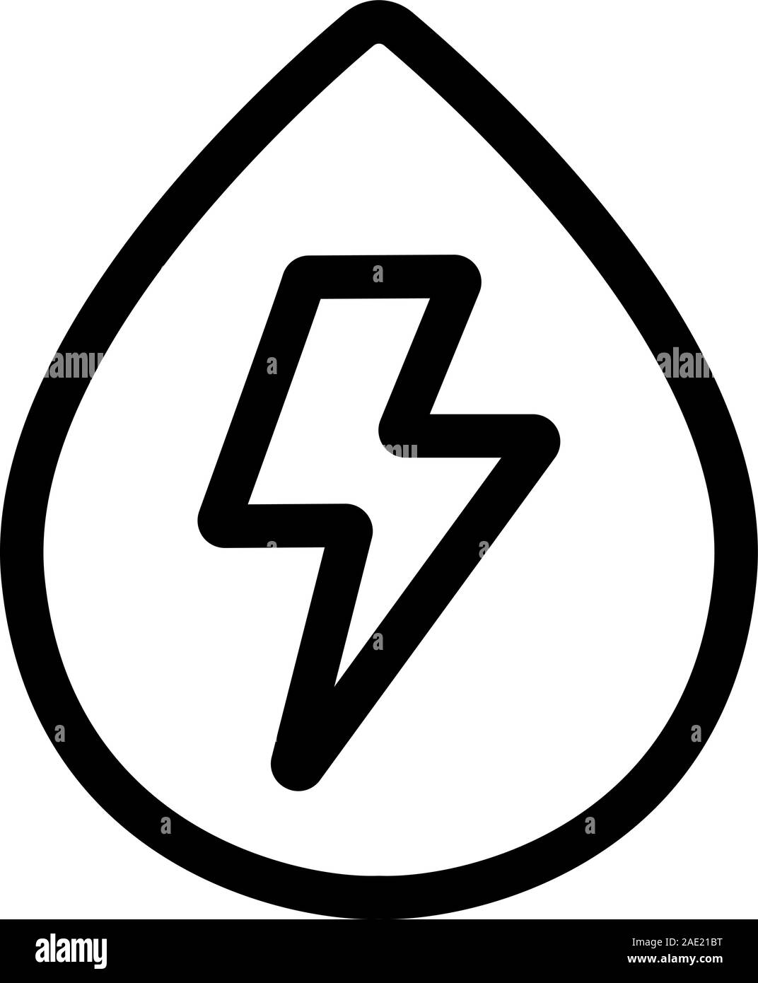 Energy fluid icon vector. Isolated contour symbol illustration Stock Vector