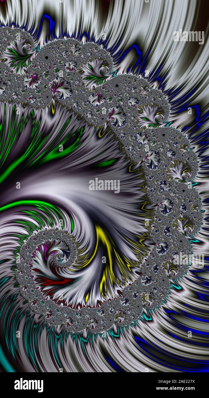 Artfully 3D rendering fractal, fanciful abstract illustration and ...