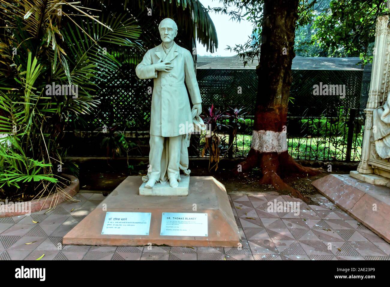 Sculpture of Dr Thomas Blaney, Bhau Daji Lad Museum, Mumbai, Maharashtra, India, Asia Stock Photo