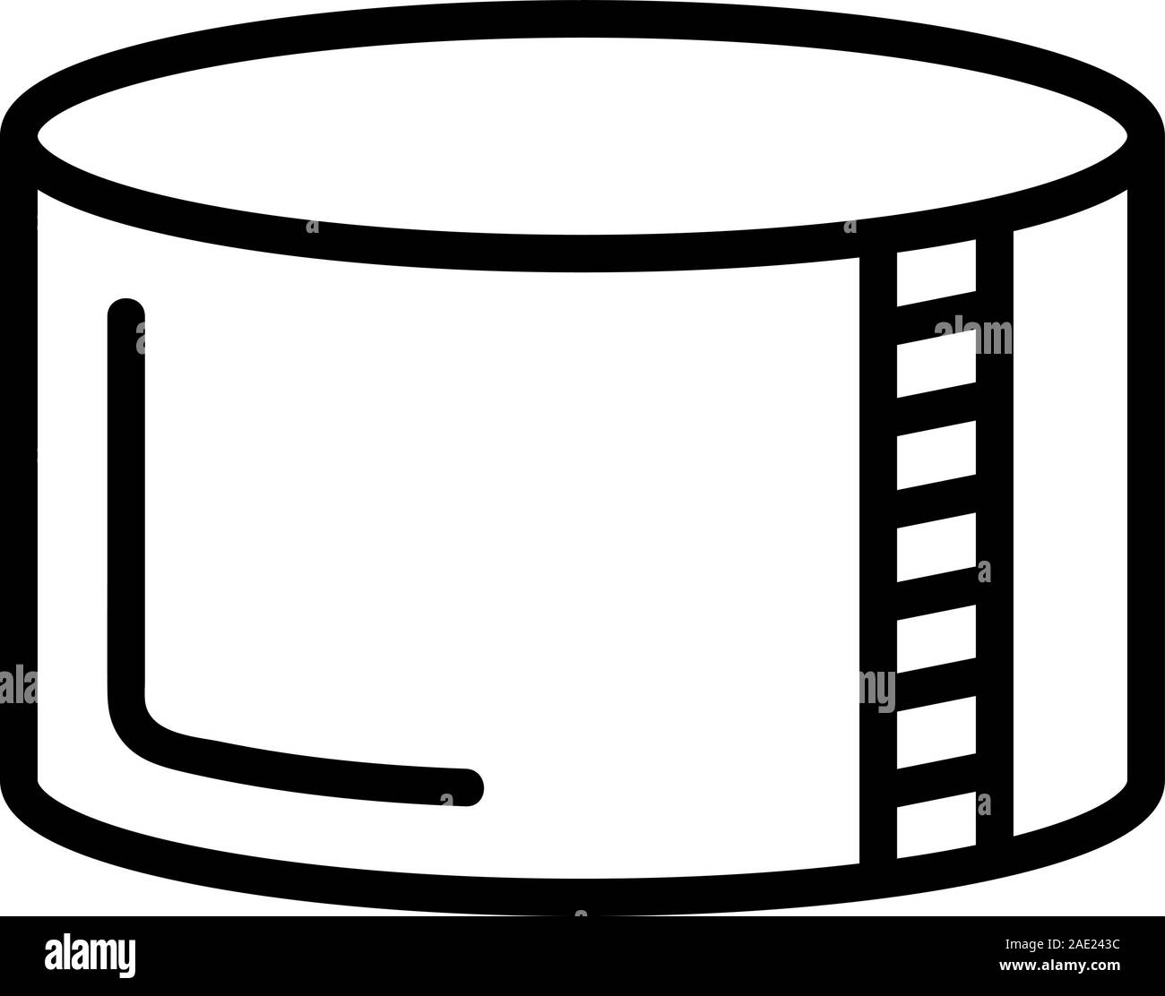 Reservoir with water icon vector. Isolated contour symbol illustration