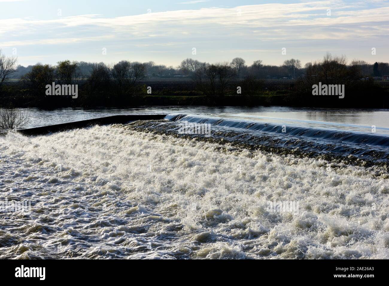 Beeston weir River Trent Nottingham England UK Stock Photo
