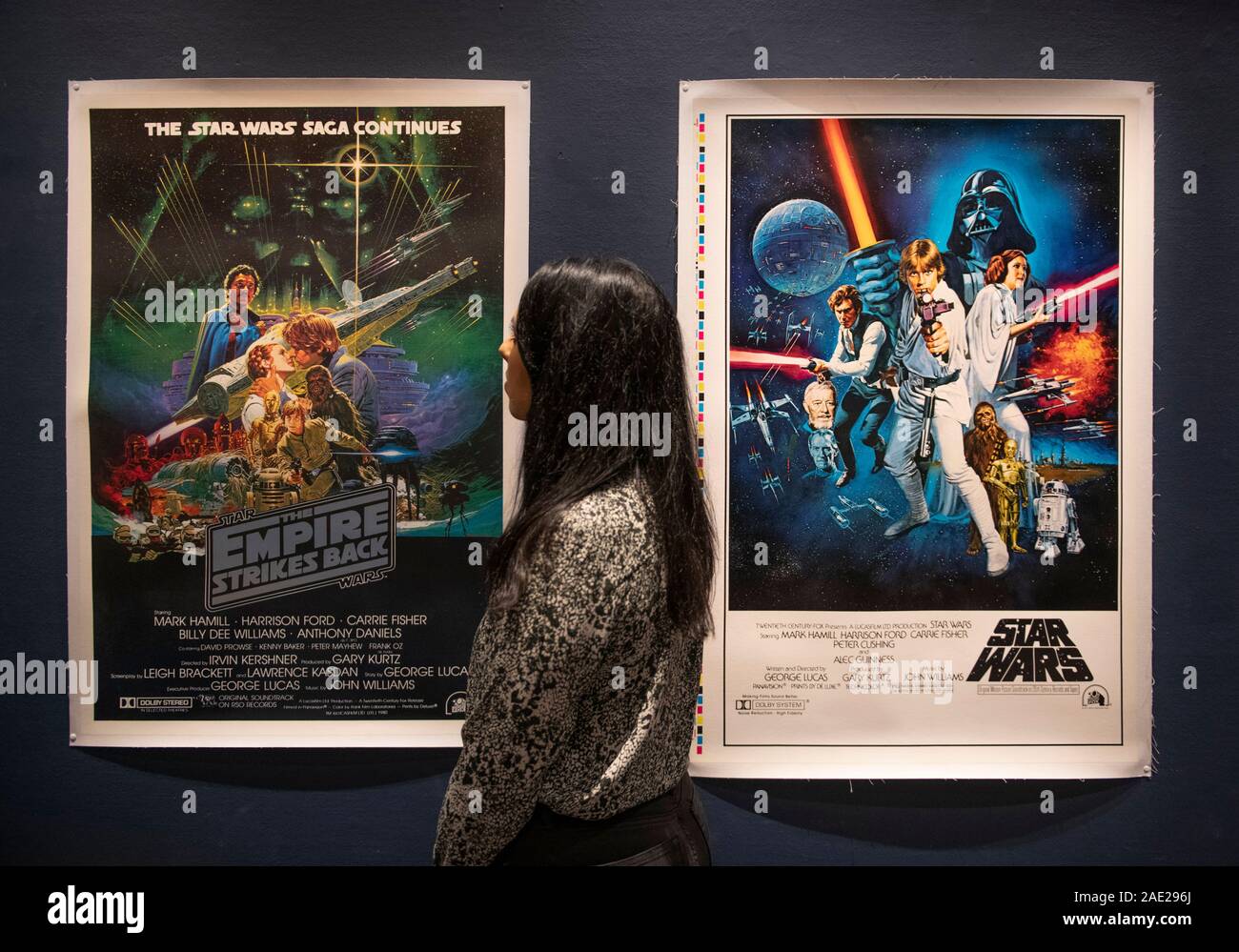Sotheby's, London, UK. 6th December 2019. Sotheby's hosts its second sale  dedicated to 'Star Wars' collectibles, titled 'Star Wars Online'. Around  100 lots from the acclaimed franchise, the online-only sale, from 29