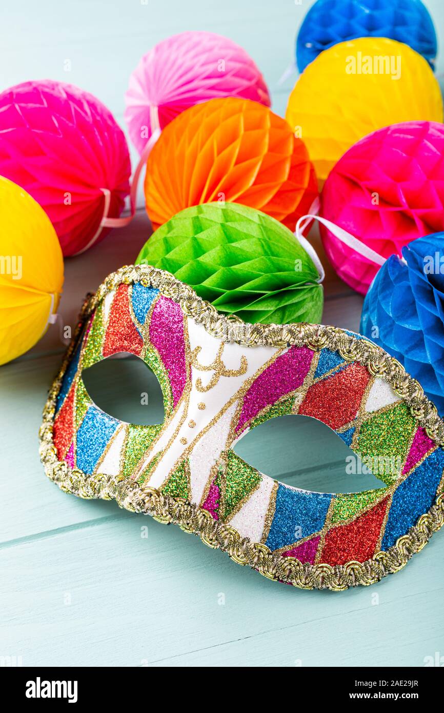 Festive background with carnival mask Stock Photo - Alamy