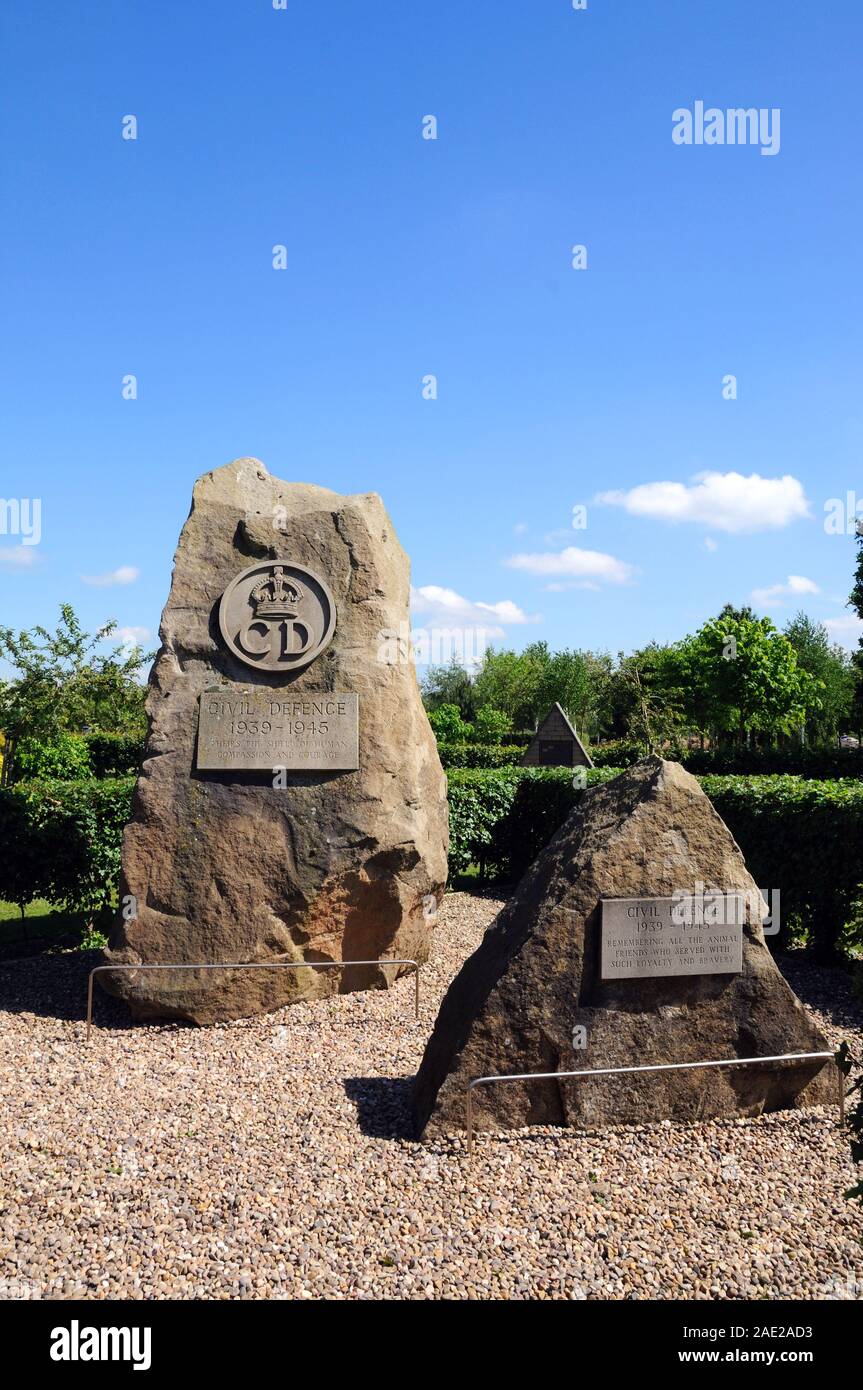 Civil Defence Monument, National Memorial Arboretum, Alrewas, Staffordshire, UK. Stock Photo