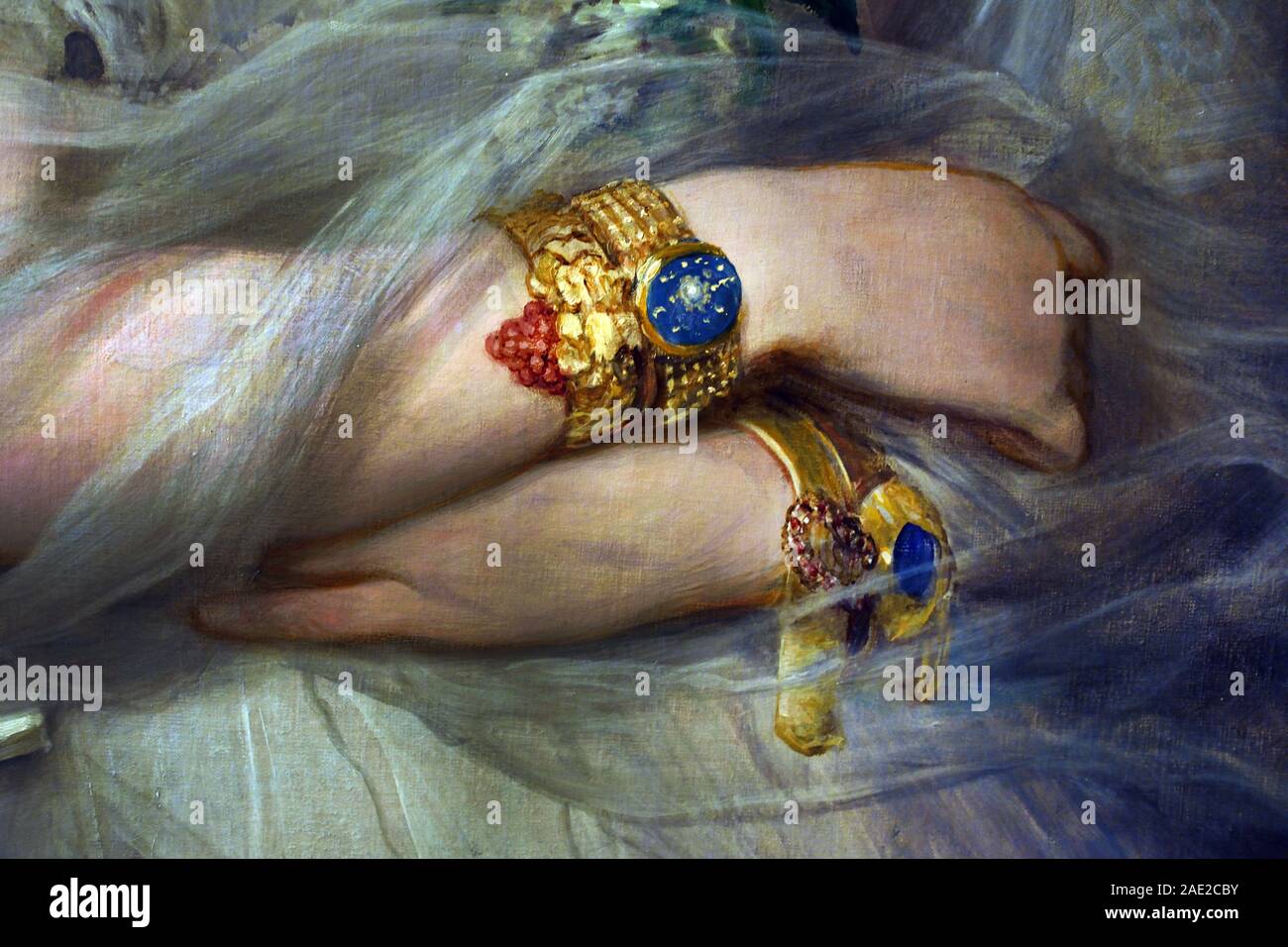 Unidentified Bride 1858-59, Jewels of Russian imperial court, 18th-19th Century, Russia. Stock Photo